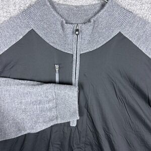 Footjoy FJ Tech Sweater Mens XL Gray 1/4 Zip Pullover Wool Blend Golf Stretch